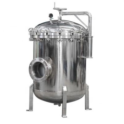VITON Seal High Filtration Stainless Steel Flange Connection Double Bag Filter Housing