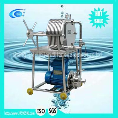 Multiple Precision SS 304 316L Polished Stainless Steel Plate Frame Water Filter Machine