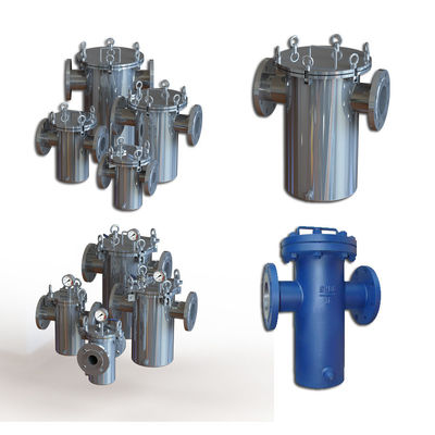 Water Treatment Water Filter Housing with Basket Type Cast Iron Material PN16 DN50 DN200