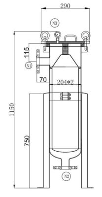 Durable 304 Stainless Steel Encasement Weight 62KG for Construction Works