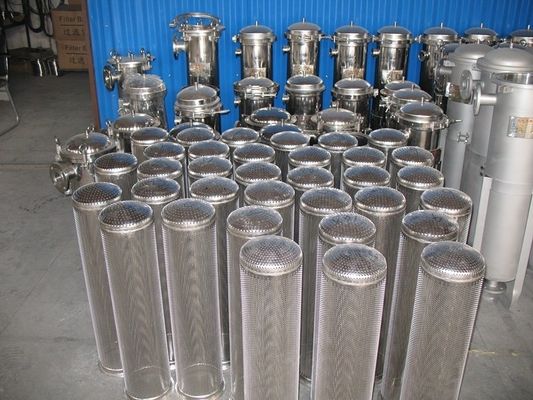 Stainless Steel Perforated Basket Filter Bag with 7-1/16" dia x 32" L Thread Size