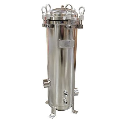 62KG 304 Stainless Steel 4 Cartridge Filter Housing Suitable for Food Beverage