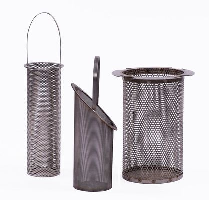 7-1/16" dia x 32" L Stainless Steel Wedge Net Basket Filter Bag for Effective Filtration