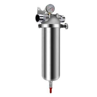 Water Purification 304 Stainless Steel Single Core Pre Coarse Filter for Liquid Media