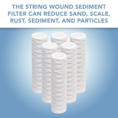 2.5" x 1um PP String Wound Water Filter Cartridges 10*10*30cm Heavy-Duty Performance