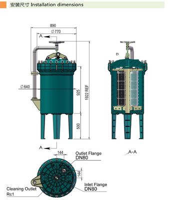 60KG Weight Polypropylene Bag/Cartridge Filter Housing Corrosion and Acid Resistance