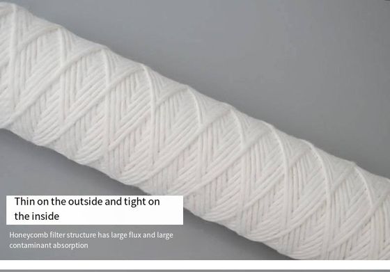 1 kg Weight Polypropylene RO Pre Filter String Wound Filter Cartridge 10*10*30cm Size