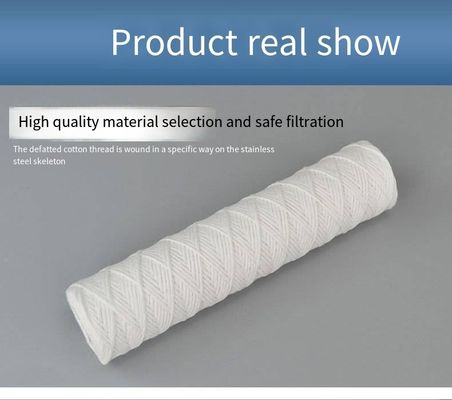 1 kg Weight Polypropylene RO Pre Filter String Wound Filter Cartridge 10*10*30cm Size