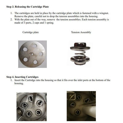3 Inch Flange In/Out 304 Stainless Steel 7 Cartridge Filter Housing for 40" Cartridges