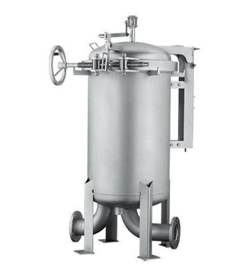 High Flow Chemical Bag Filter Housing with Flanged Connection and Polished Surface