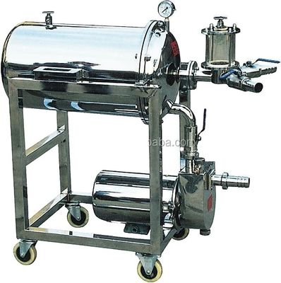 Moveable Sanitary SS304 Diatomite Wine Beer Filter Housing with Centrifugal Pump Silvery