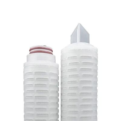 PP 10" Microelectronics Pleated Membrane Filter Cartridge 0.4 0.7m2 Filtration Area