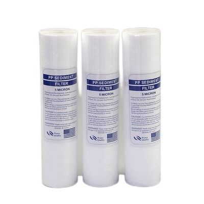 5 Micron PP Yarn String Wound Element Water Filter Cartridge for Drinking 10 Inch