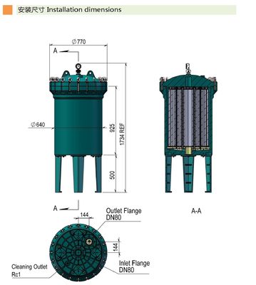 80C Design Temperature Polypropylene Filter Housing for Seawater Filtration Efficiency