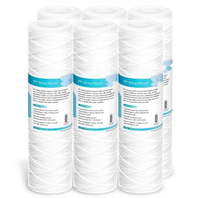 PP 0.5 Micron String Wound Filter Cartridge 115mm Diameter for 500L/Hour Productivity