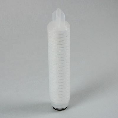 500L/Hour Productivity 0.22 Micron PP Polyester Glass Fiber Pleated Filter Cartridge