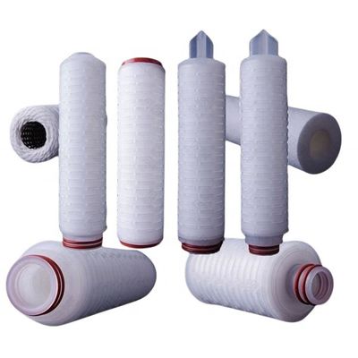 500L/Hour Productivity 0.22 Micron PP Polyester Glass Fiber Pleated Filter Cartridge