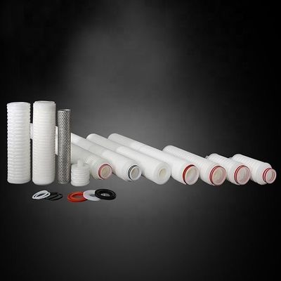 500L/Hour Productivity 0.22 Micron PP Polyester Glass Fiber Pleated Filter Cartridge