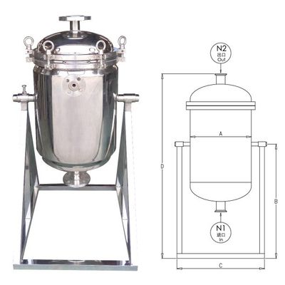 304/316L Stainless Steel Flip Filter Housing with Adjustable and Convenient Design