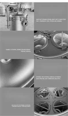 62KG Weight Stainless Steel 304 12-Bag Filter Housing for Robust Solution