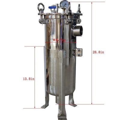 62KG Stainless Steel Bag Filter Housing for Construction Works and Filtration 2" NPT