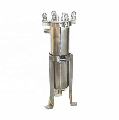 304 SS 1" In/Out 120 Psi Bag Filter Housing 62KG Weight for Building Material Shops