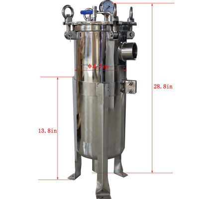 62KG Weight Stainless Steel Multi Bag Filter Housing for Building Material Shops