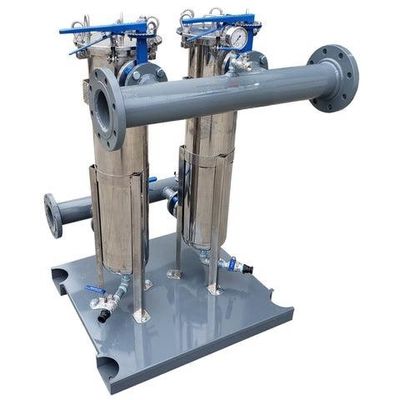62KG Weight 304 Stainless Steel 3 Bag Multi-Filter Housing for Building Material Shops