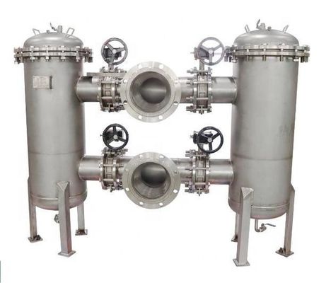 Size 1 Carbon Steel Duplex Bag Filter Vessel 62KG Weight for Hotels and Professional