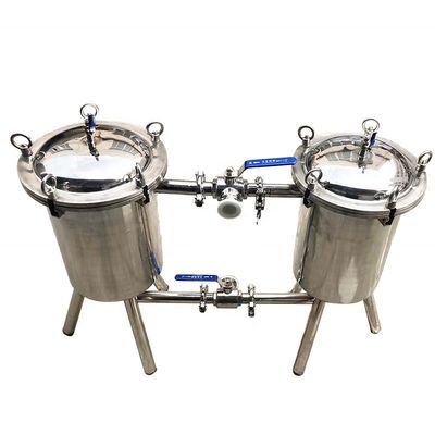 Size 1 Carbon Steel Duplex Bag Filter Vessel 62KG Weight for Hotels and Professional