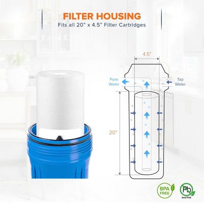 10*10*30cm Big Blue 1 Micron 20" x 4.5" Sediment Water Filter Cartridge with PP