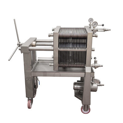 SUS304/SUS316L Syrup Edible Oil Plate Filter Press for Grape Wine from Sugar Refinery
