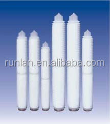 PP 10" Microelectronics Pleated Membrane Filter Cartridge 0.4 0.7m2 Filtration Area