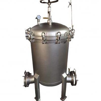 Pressure Stainless Steel Bag Filter Vessel 62 KG Weight for Food Beverage Industry